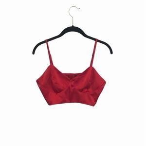 Pink Bustier Crop Top Adjustable Straps size Small